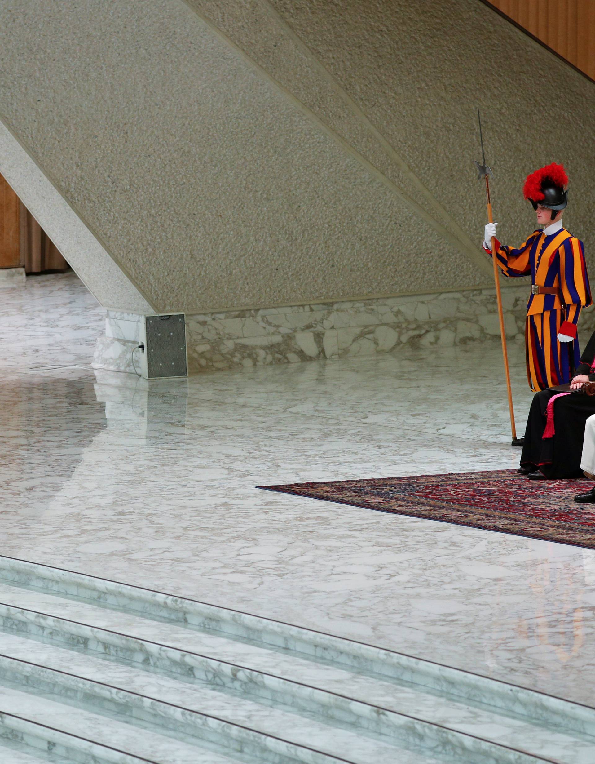 Pope Francis leads the weekly general audience at Paul VI hall at the Vatican