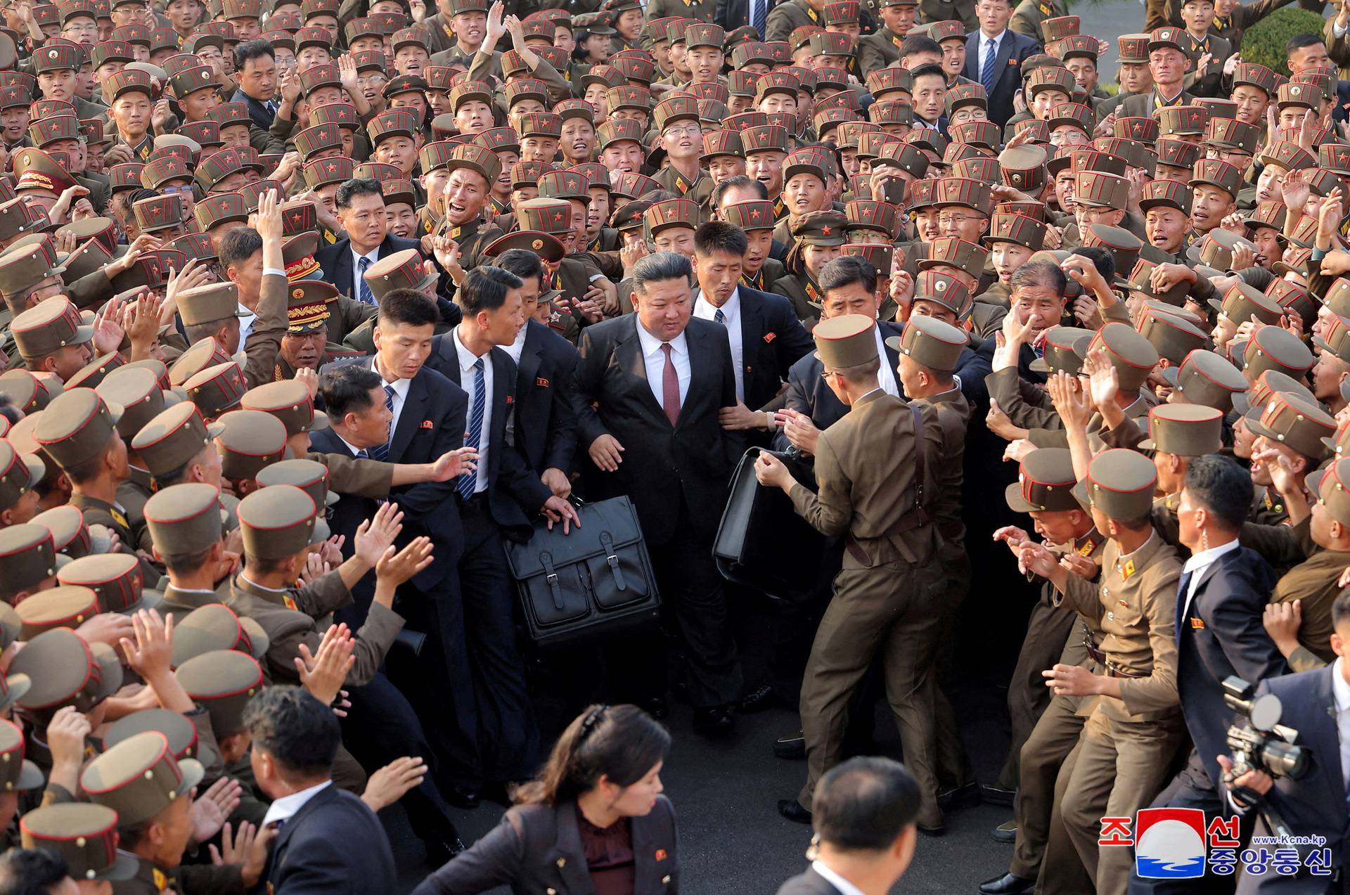 FILE PHOTO: North Korean leader Kim Jong Un visits the National Defense University in Pyongyang