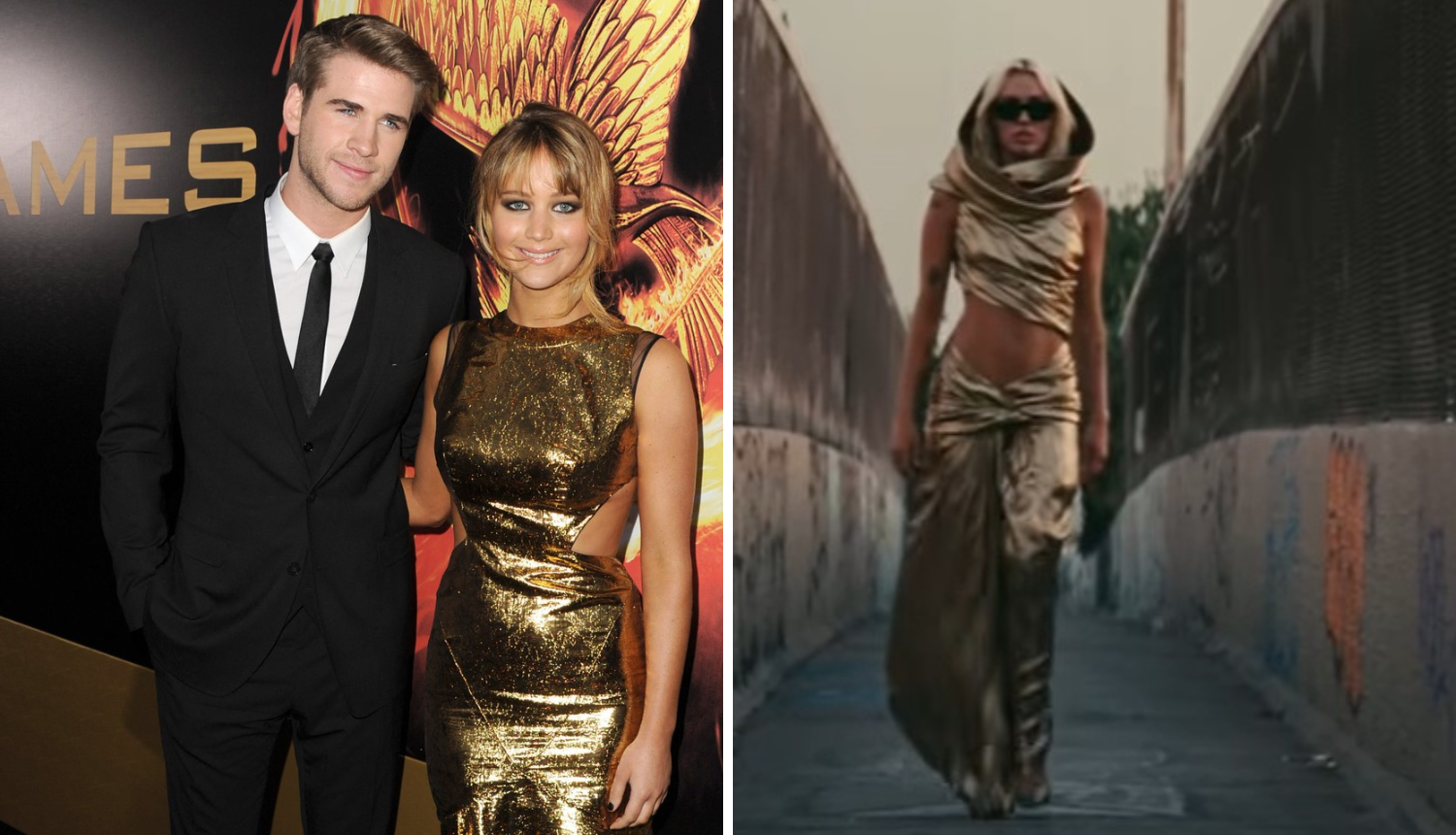 Misterij zlatne haljine: Miley je u spotu imitirala Lawrence jer ju je Liam s njome prevario?