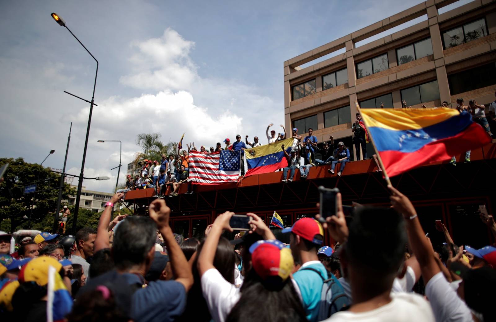 Rally against the government of Venezuela's President Maduro and to commemorate May Day in Caracas