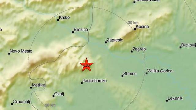 Potres od 2,2 Richtera probudio Samoborce: 'Kao grmljavina'