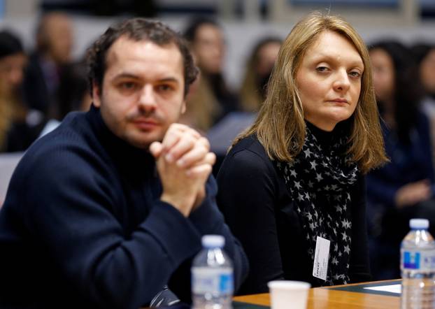 FILE PHOTO: Rachel Lambert, the wife of Vincent Lambert, waits for the start of an hearing concerning the case of her husband at the European Court of Human Rights in Strasbourg