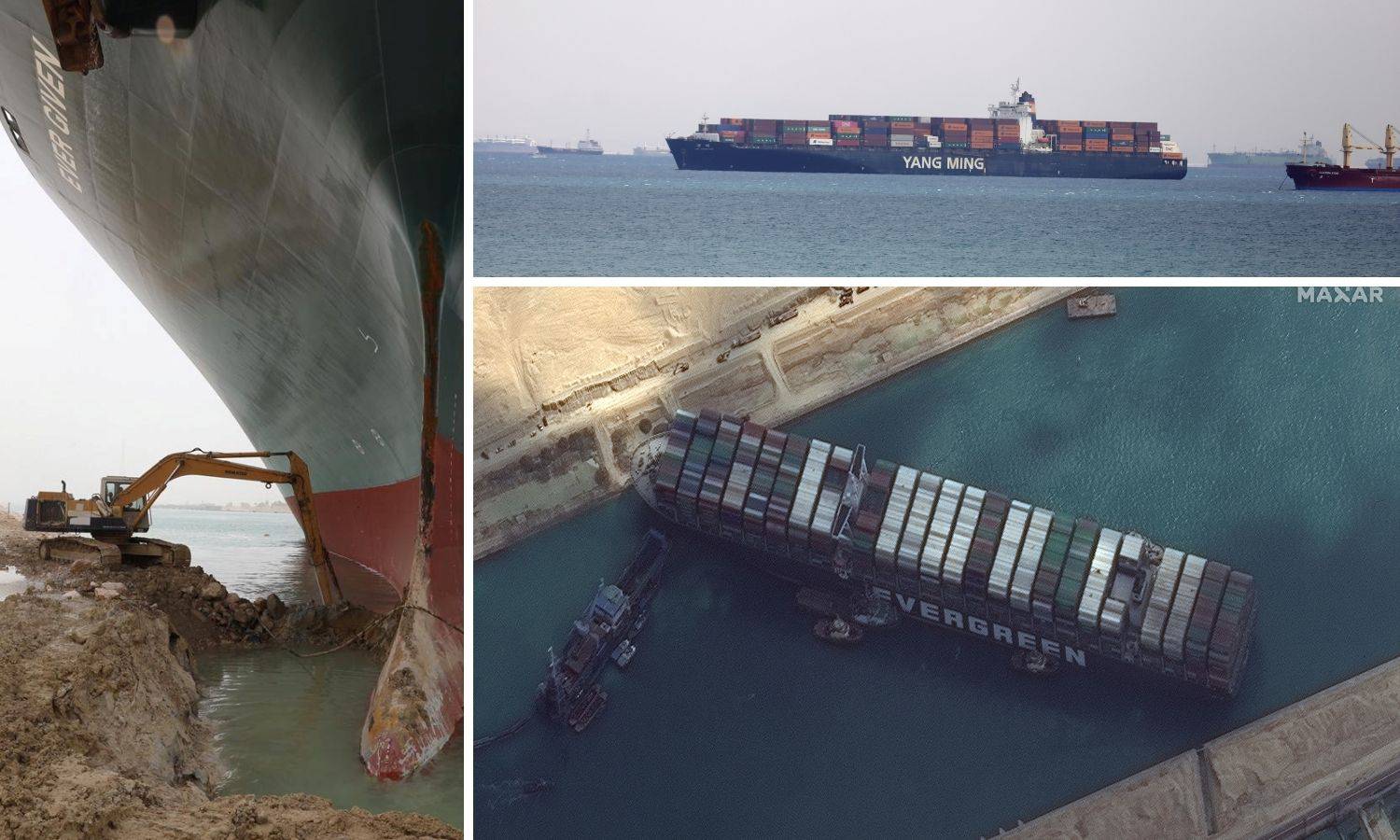 Spas za blokirani Suez stiže za vikend? Čeka se plima koja bi mogla podići i izvući  veliki brod