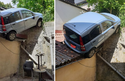 'Parkirao' na krov u Zagrebu: Vozio unazad i  pao na skladište