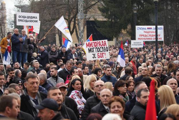 Banja Luka: Skup podrške Miloradu Dodiku nakon izricanja presude