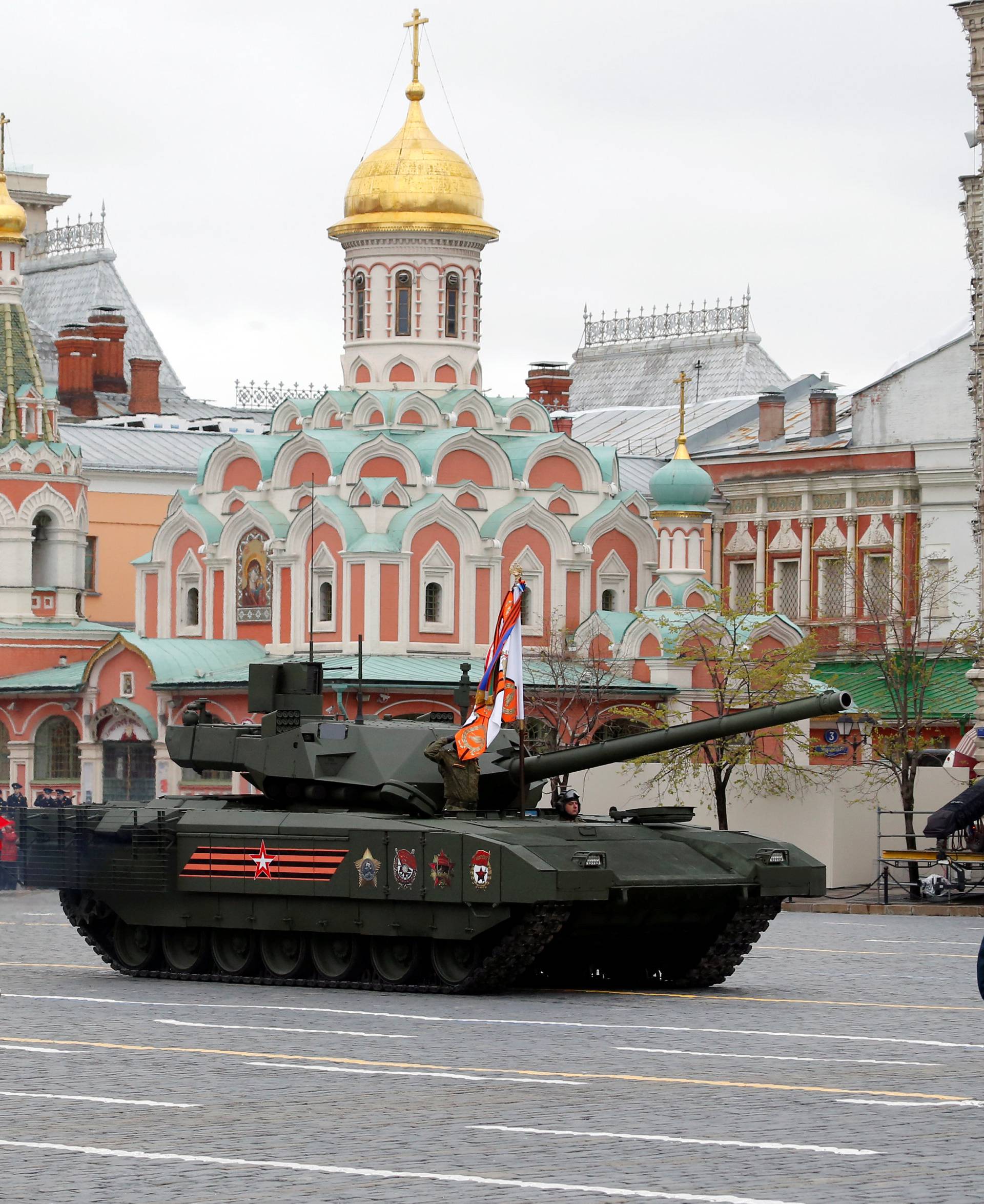 Russian army parade marking the World War II anniversary in Moscow