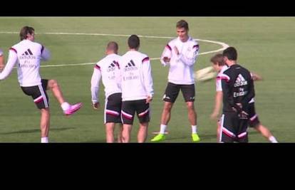 Opušteno na treningu: Bale i Modrić nasmijali su suigrače