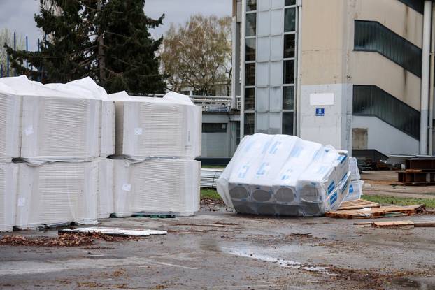 Zagreb: Dom sportova koji se obnavlja oštećen u snažnom nevremenu