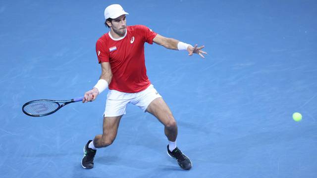 Rijeka: Borna Ćorić i Dominic Thiem u četvrtom meču između Hrvatske i Austrije u kvalifikacijama Davis Cupa