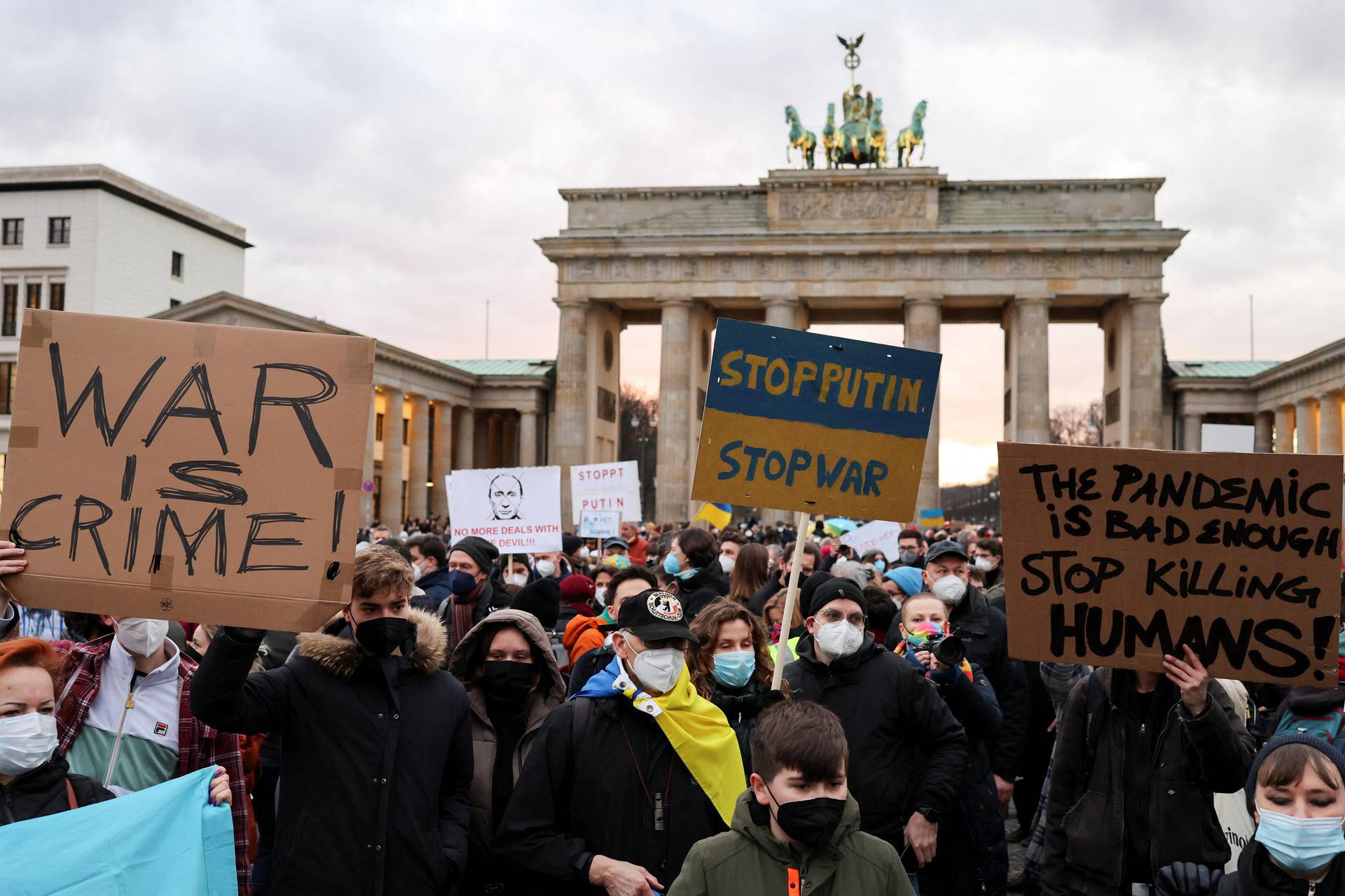 Protest in suppport of Ukraine, in Berlin