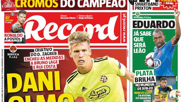 Dinamov dragulj na naslovnici u Portugalu: Olma želi Benfica
