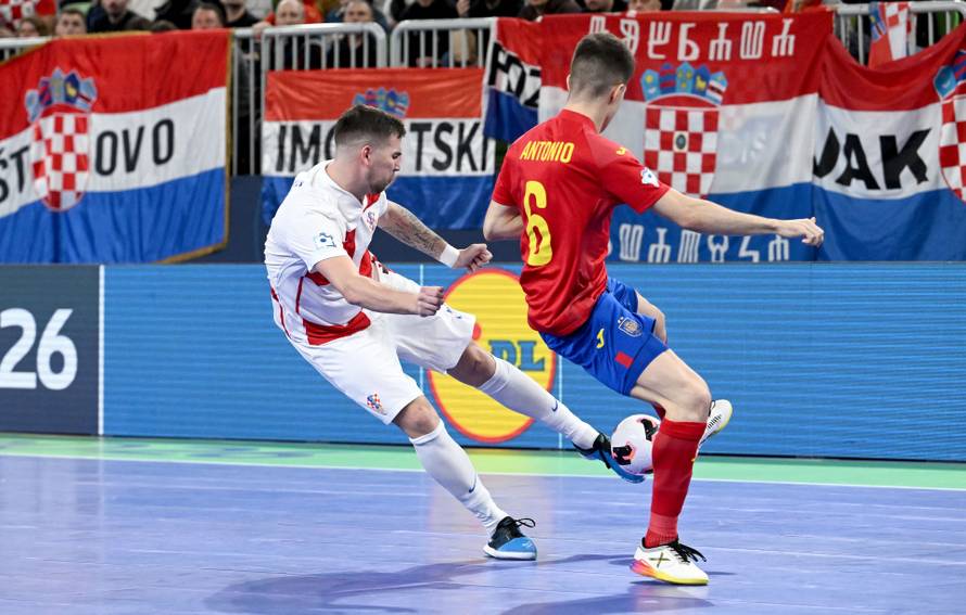Susret Hrvatske i Španjolske u polufinalu Europskog prvenstva u futsalu