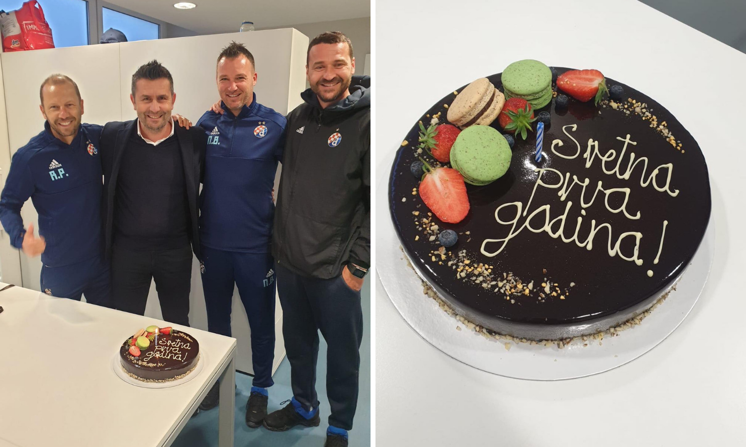Dinamo Bjelici tortom čestitao prvi rođendan na klupi 'plavih'