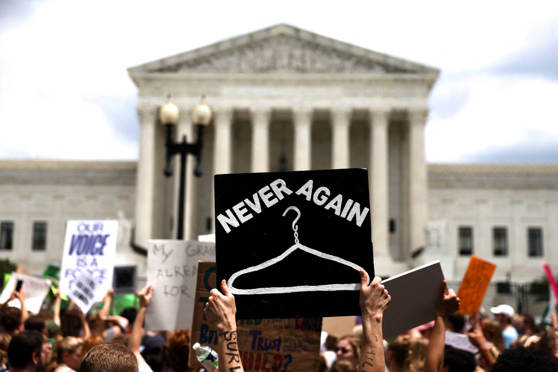 United States Supreme Court overturns the landmark Roe v Wade abortion decision