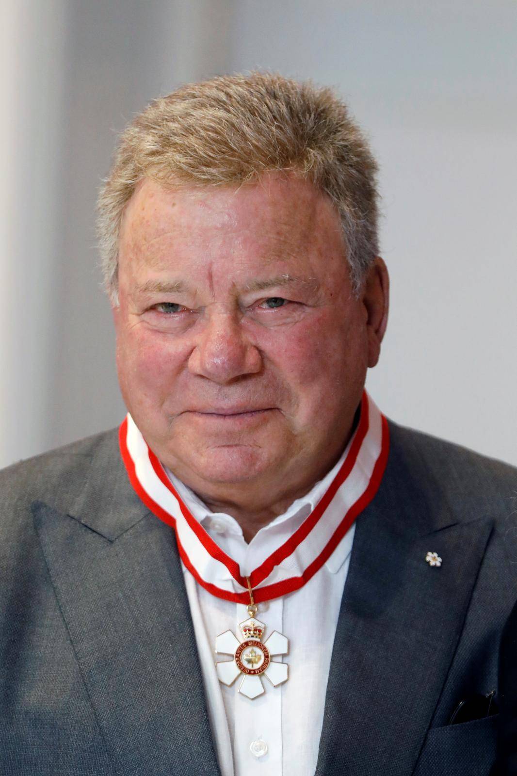 Actor Shatner poses after being promoted to rank of Officer in Order of Canada in Ottawa