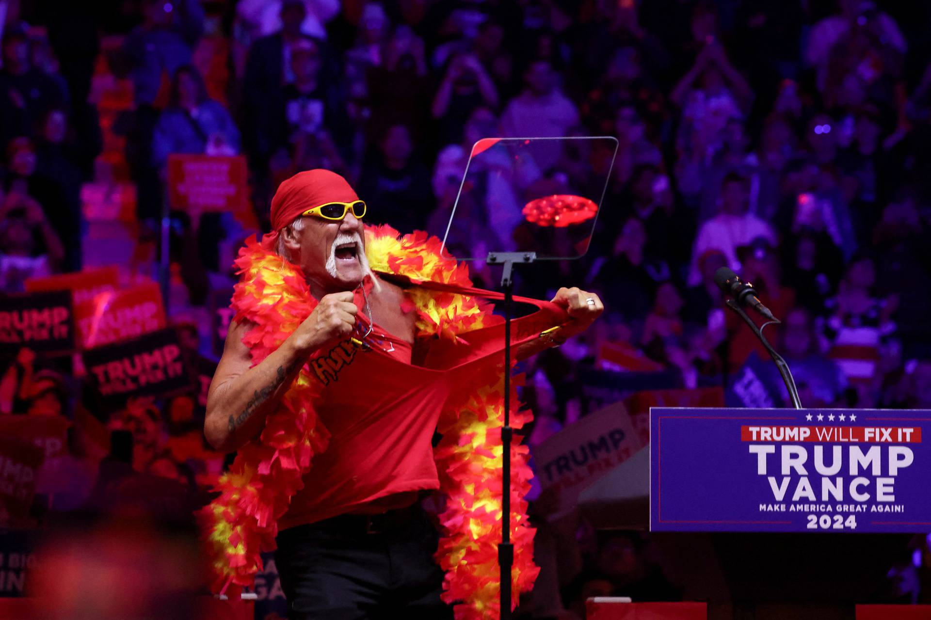 Republican presidential nominee and former U.S. President Donald Trump holds a rally at Madison Square Garden