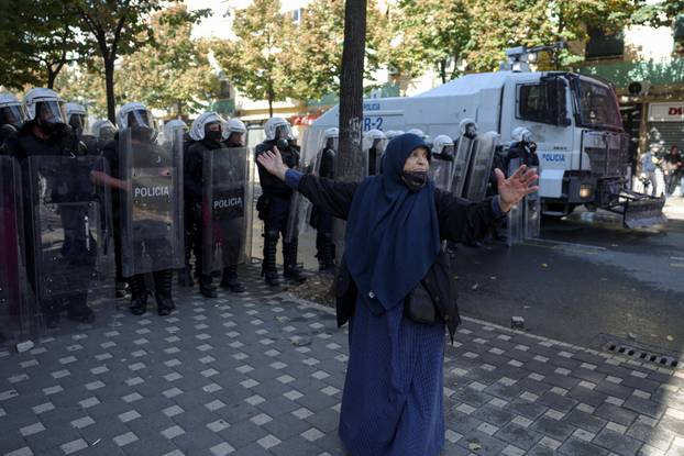 Anti-government protest by students in Tirana