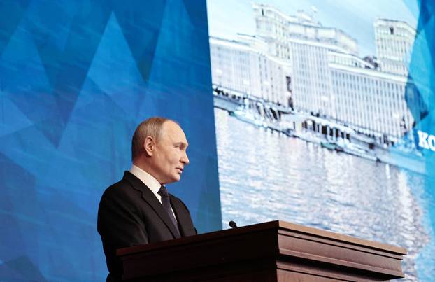 Russian President Putin attends Defence Ministry's annual meeting in Moscow