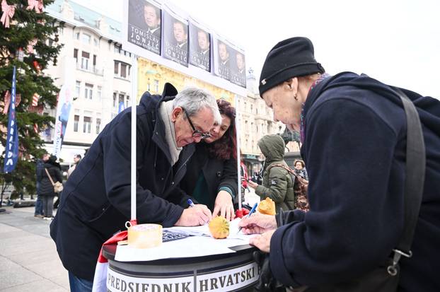 Zagreb: Odvjetnik Željko Olujić podržao je kandidata Tomislava Jonjića