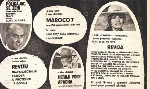 U ljeto 1970. ljubitelji dobrih filmova nisu &zcaron;alili za morem