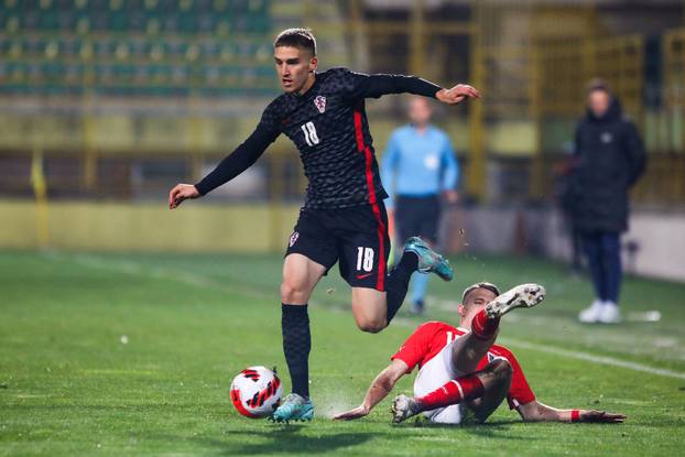 Pula:  Prijateljska nogometna utakmica U21 izme&dstrok;u reprezentacija Hrvatske i Austrije