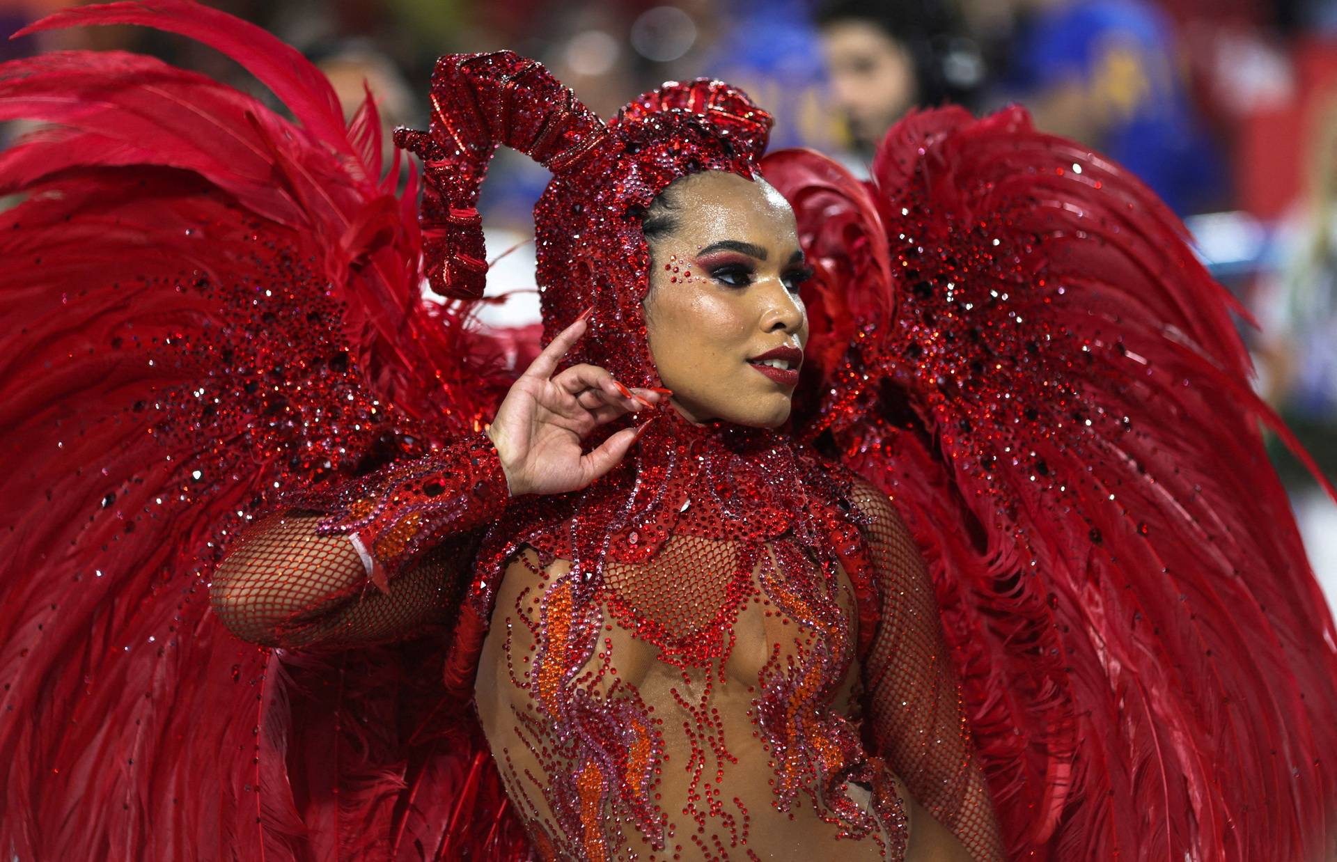 Carnival magic descends on Rio as second night of elite samba schools lights up the Sambadrome, in Rio de Janeiro