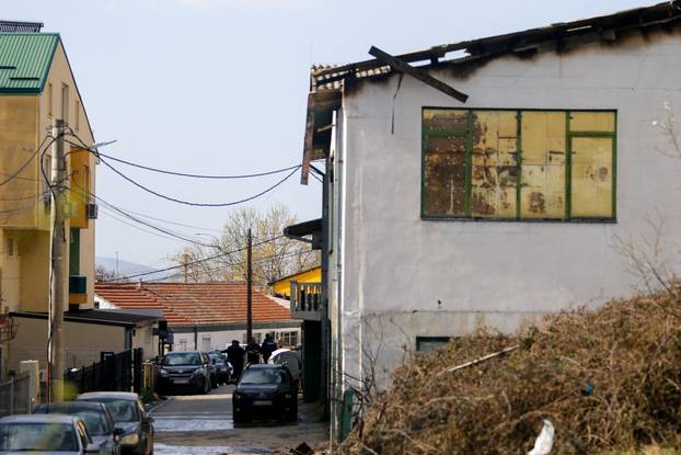 Rescue crews operate outside a night club, following a fire resulting in casualties, in the town of Kocani
