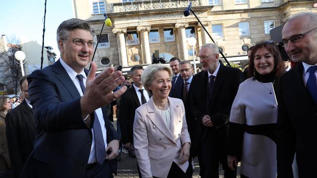 Zagreb: Andrej Plenković i Ursula von der Leyen prošetali po centru grada