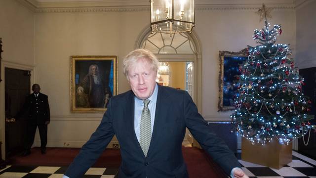 Britain's PM Johnson leaves Downing Street for Buckingham Palace, London