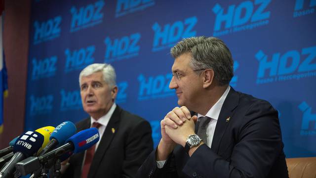 Mostar: Nakon sastanka Čović i Plenković održali konferenciju za medije 