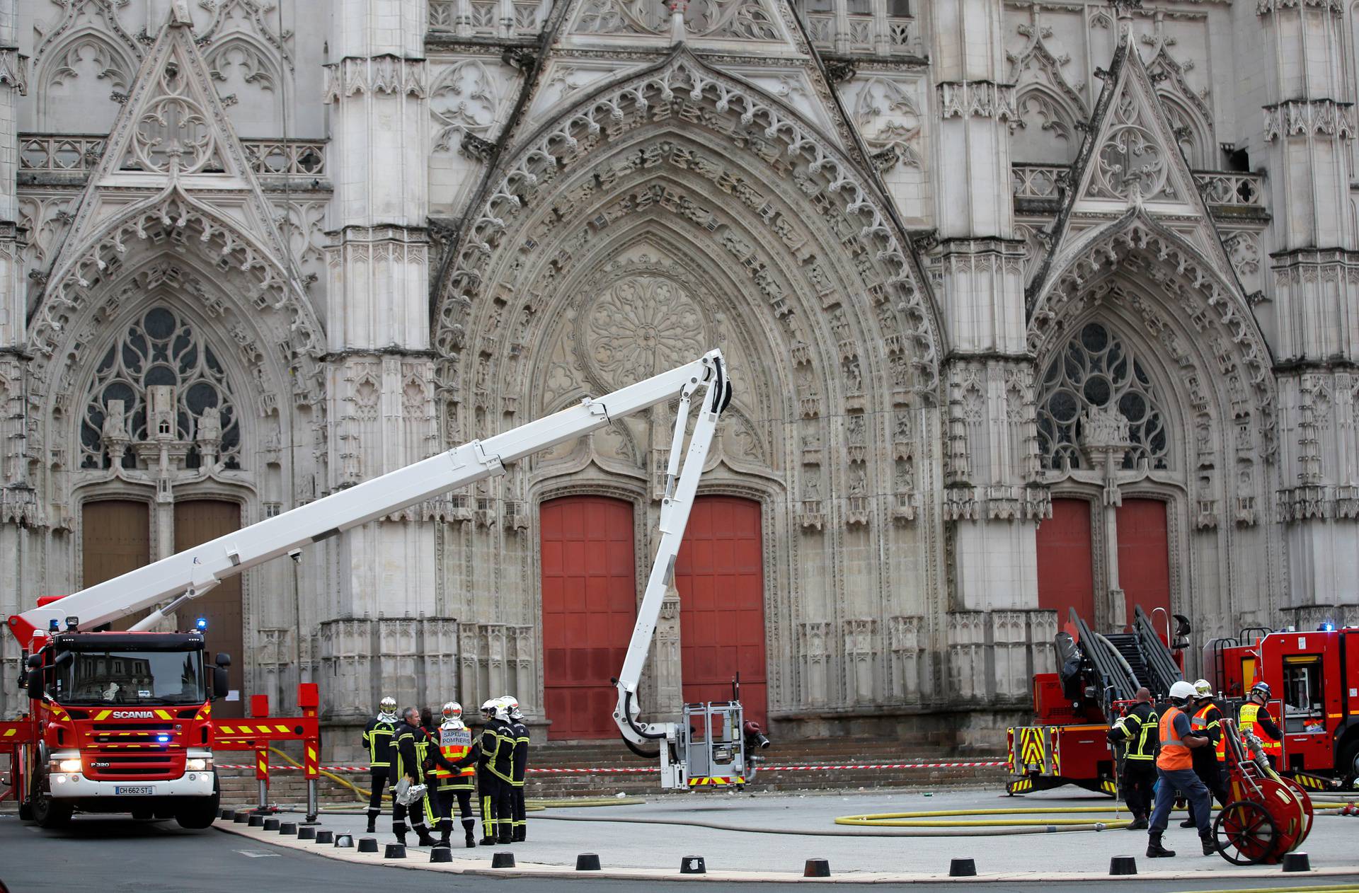 Fire at the Cathedral of Saint Pierre and Saint Paul in Nantes