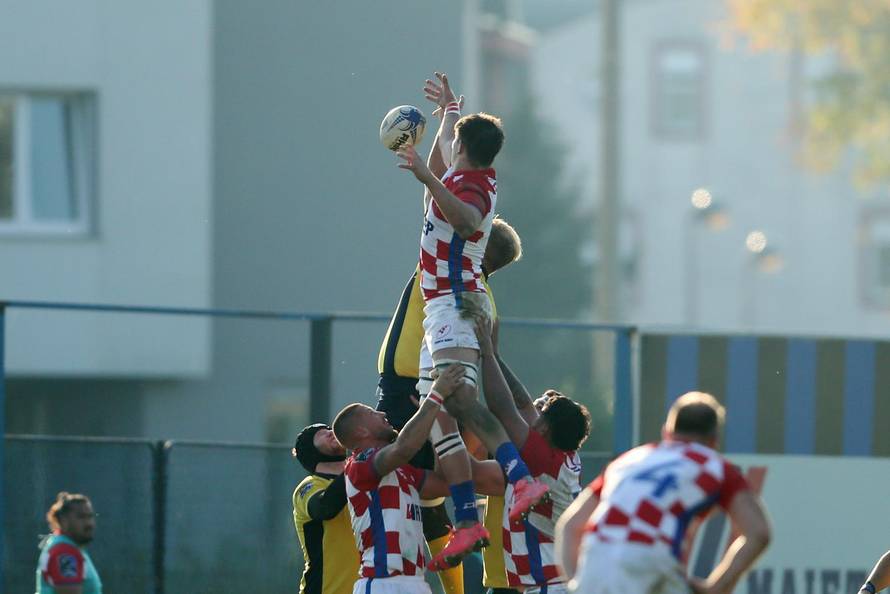 Zagreb: Utakmica Trophy divizije između ragbijaša Hrvatske i Švedske