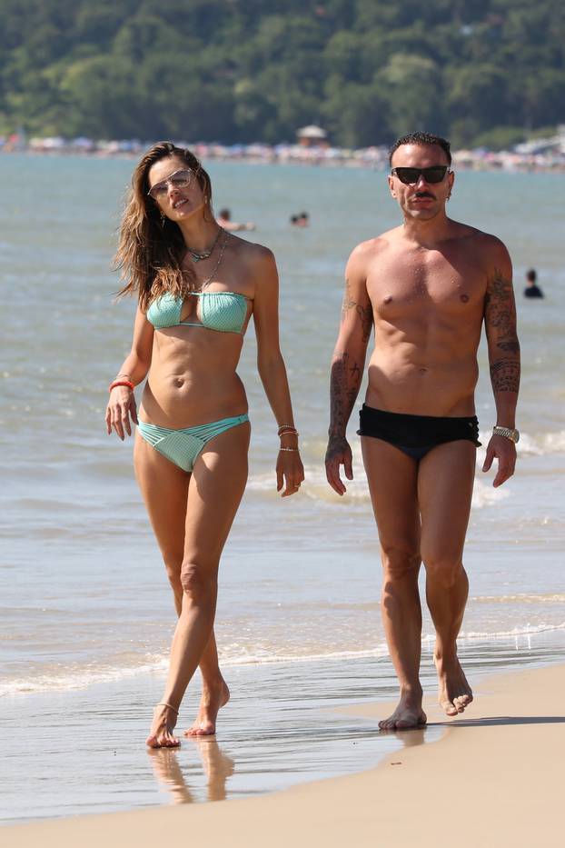 Alessandra Ambrosio brings on the New Year with some beach fun in Florianópolis with boyfriend Richard Lee and friends