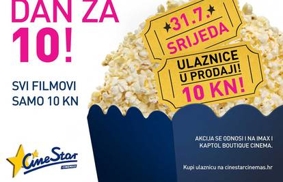 Sljedeća srijeda je dan za kino: Filmovi u CineStaru za  10 kuna