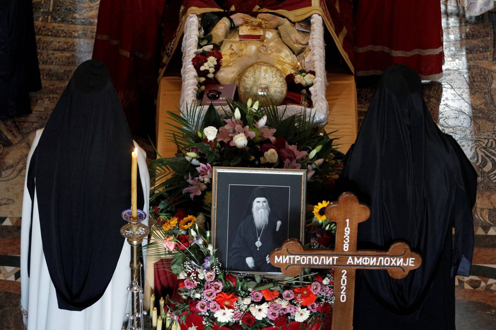 The funeral of Metropolitan Amfilohije Radovic, the top cleric of the Serbian Orthodox Church in Montenegro, in Podgorica