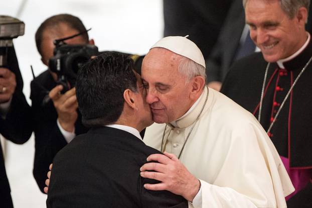 Pope Francis Receives Soccer Players - Vatican