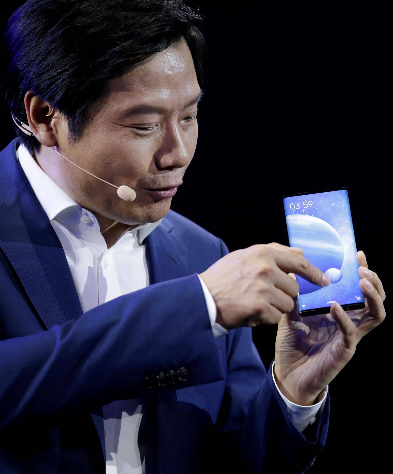 Xiaomi founder and CEO Lei Jun attends a product launch event of Xiaomi Mi MIX Alpha surround display 5G concept smartphone in Beijing