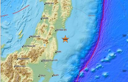 Snažno se trese kod Fukushime: Magnituda 7.3 po Richteru, izdali su upozorenje za tsunami