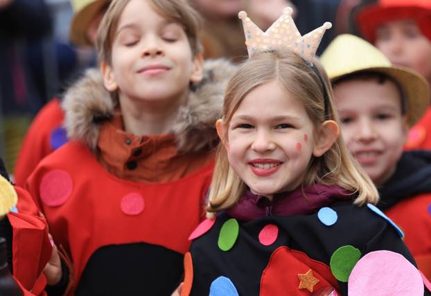 Samobor: Dječja povorka u sklopu 200. obljetnice Samoborskog fašnika