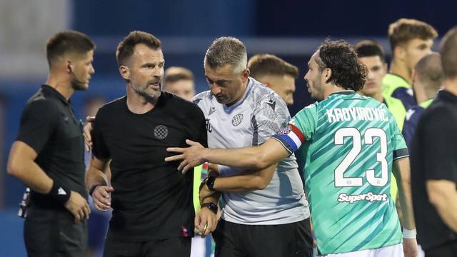 Zagreb: Trener Hajduka Ivan Leko izgubio živce te zaradio isključenje