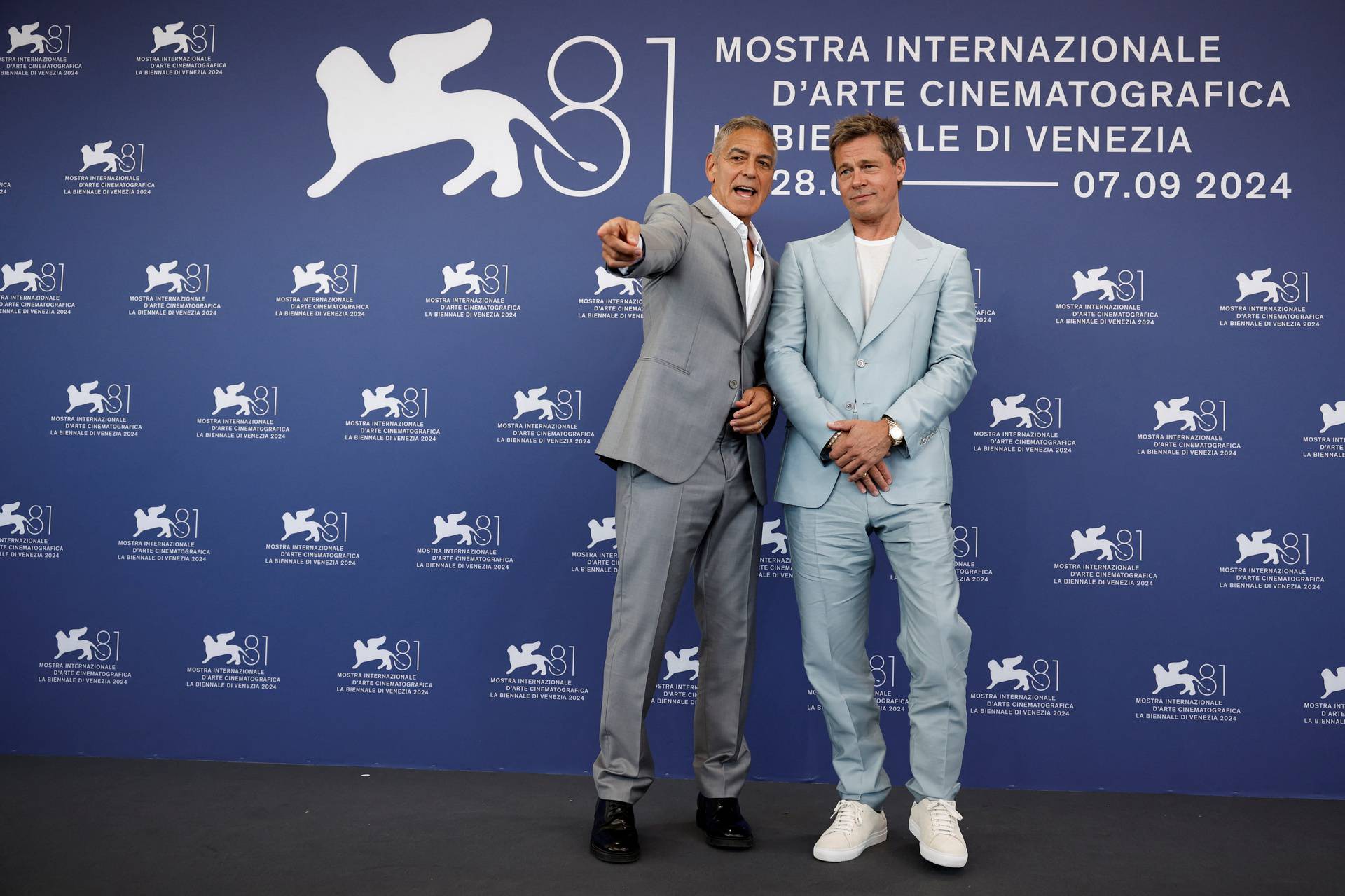 Photocall for the movie "The Wolfs" out of competition at the 81st Venice Film Festival