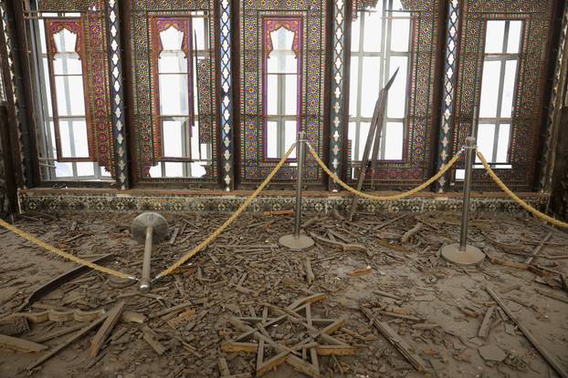 Debris at the historical monument Golestan Palace after it was damaged in an Israeli and U.S. strike, in Tehran