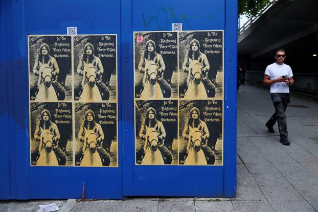 Fans pay tribute following the death of Ozzy Osbourne, in Birmingham