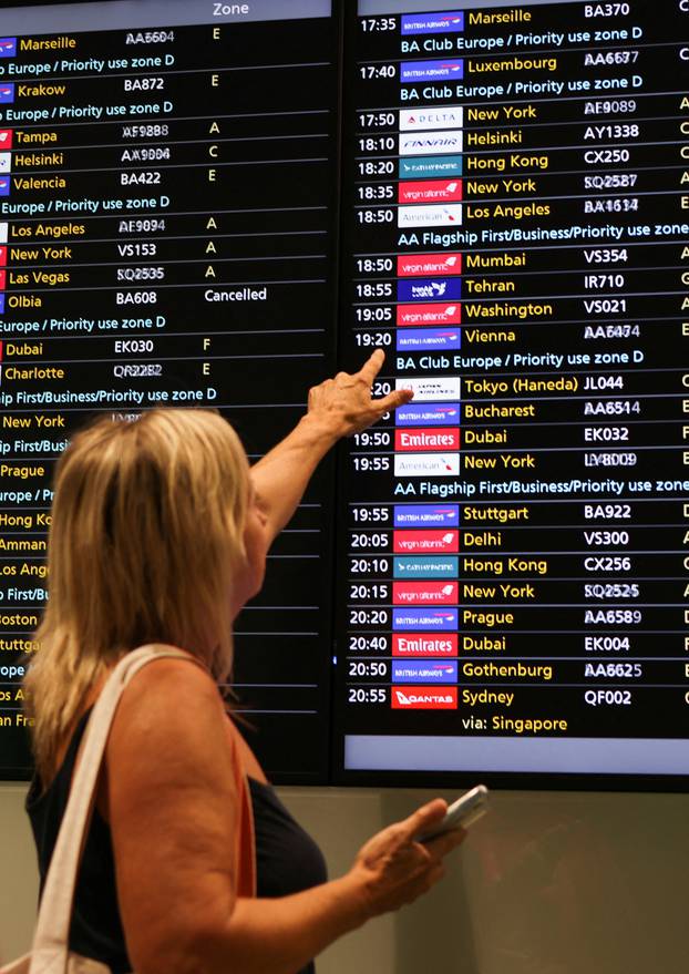 UK air traffic restricted due to a technical issue causing delays, in London