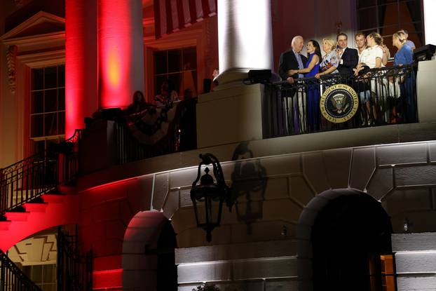 U.S. President Joe Biden hosts an Independence Day celebration on the South Lawn at the White House in Washington