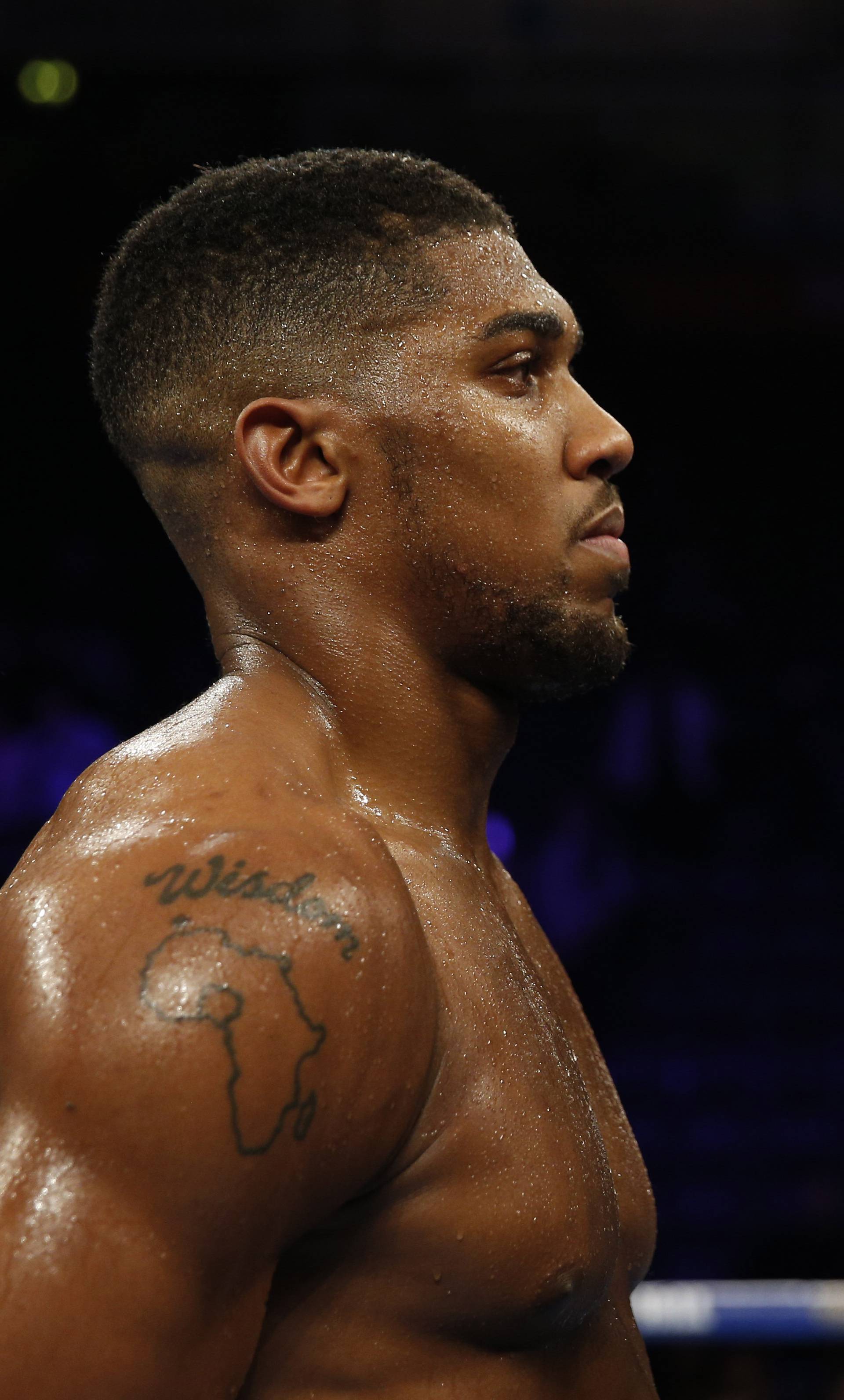 Anthony Joshua faces off with Wladimir Klitschko after his win