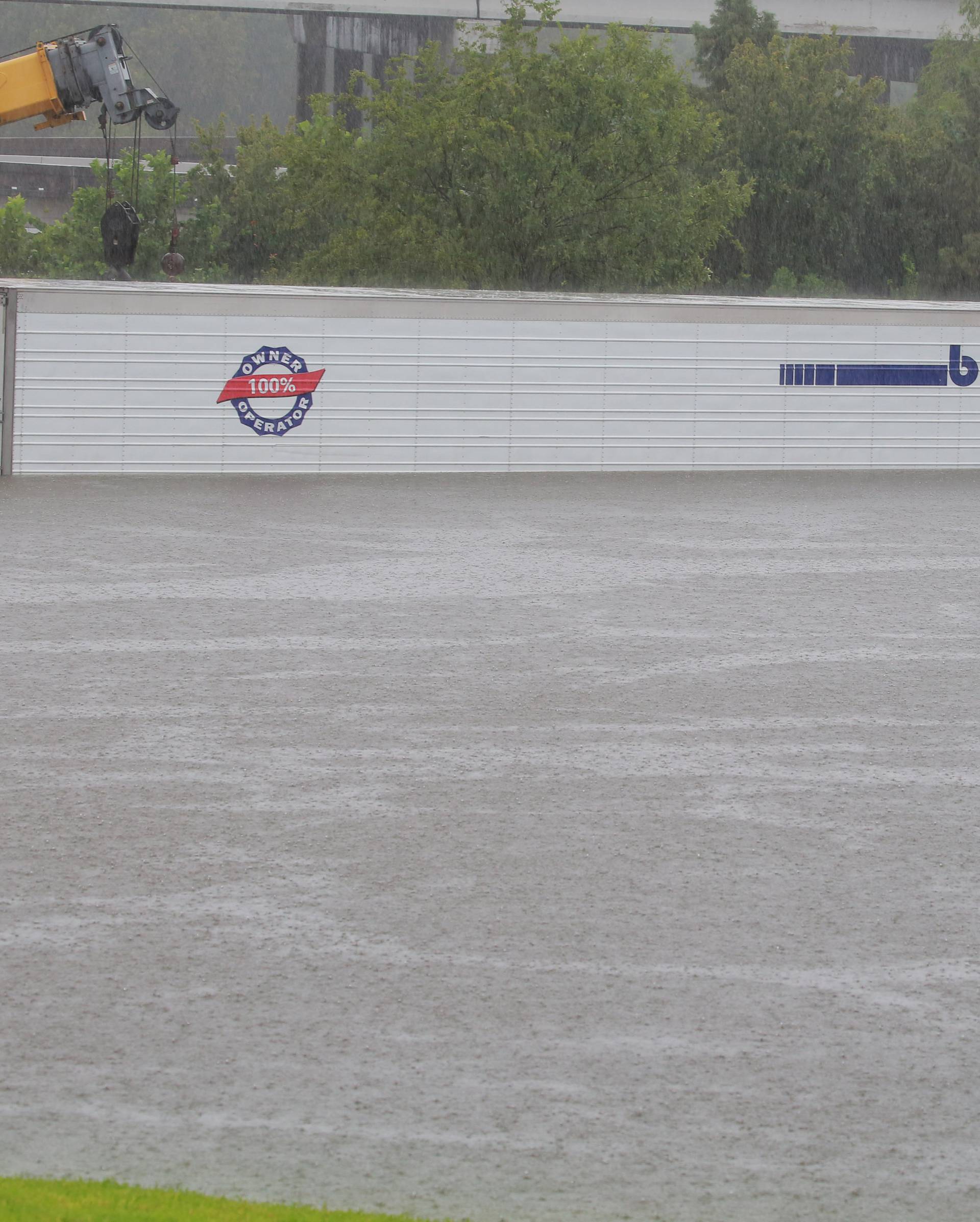 Submerged freeways from the effects of Hurricane Harvey are seen during widespread flooding in Houston