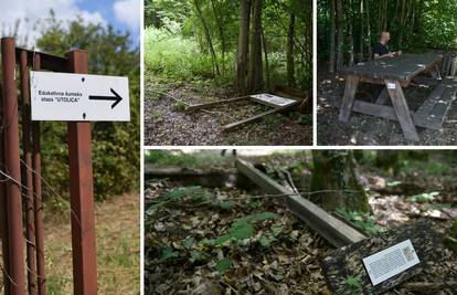 Lovu uzeli, staza je nestala. 'To vam je edukacija za komarce'.  Sve je zaraslo, a table trunu...