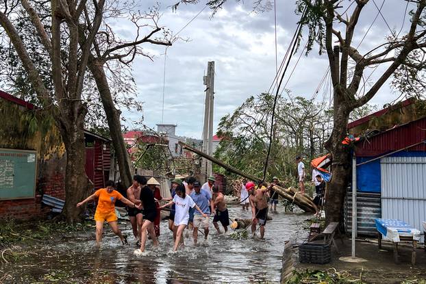 FILE PHOTO: Vietnam's export hub factories may face weeks of disruption after Typhoon Yagi