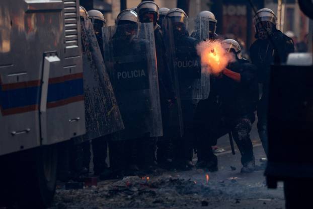 Albanian students hold anti-government protest